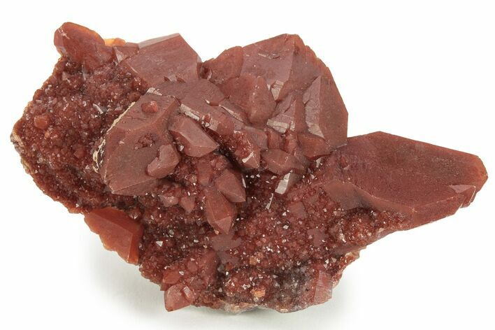 Natural, Red Quartz Crystal Cluster - Morocco #233456